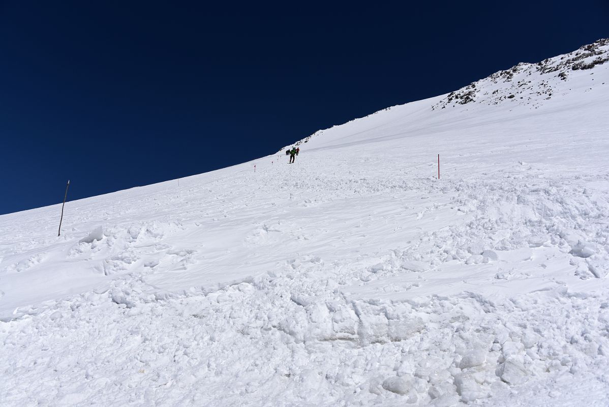 14B Looking Back At The Steep Trail To The Mount Elbrus East Peak Traverse On The Descent From The Mount Elbrus West Peak Main Summit